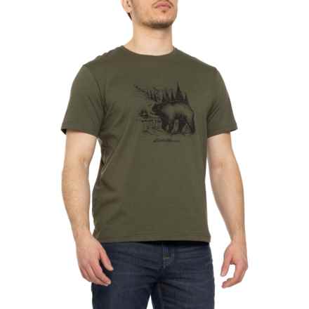 Eddie Bauer Throwback Camp Graphic T-Shirt - Short Sleeve in Mint