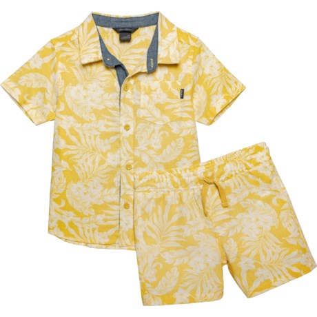 Eddie Bauer Toddler Boys Breezy Shirt and Shorts Set - Short Sleeve in Sand