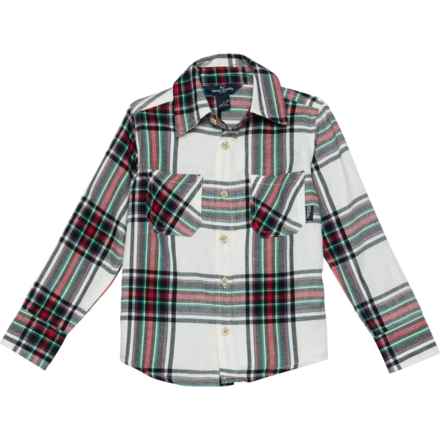 Eddie Bauer Toddler Boys Flannel Shirt - Long Sleeve in Egret