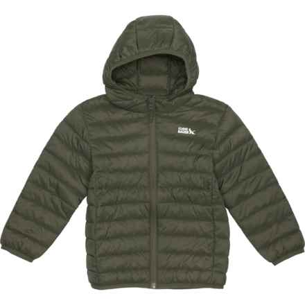 Eddie Bauer Toddler Boys Hooded Puffer Jacket - Insulated in Olive Night