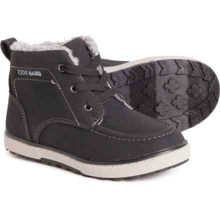 Eddie Bauer Toddler Boys Maddox Boots - Faux-Shearling Lined in Black