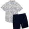 3NAHV_2 Eddie Bauer Toddler Boys Performance-Woven Shirt and Poplin Shorts - Short Sleeve