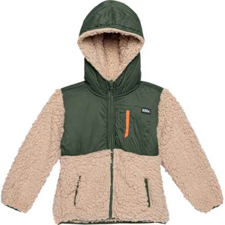 Eddie Bauer Toddler Boys Quest Plush Hooded Jacket in Basil