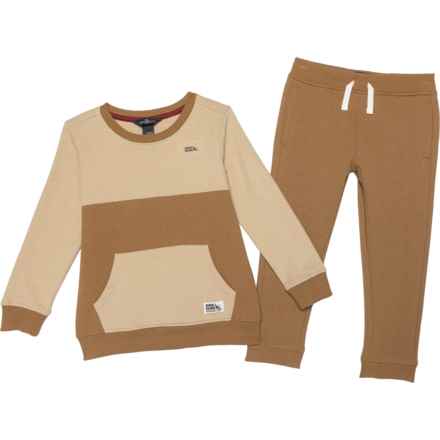 Eddie Bauer Toddler Boys Sweater and Jogger Set in Khaki