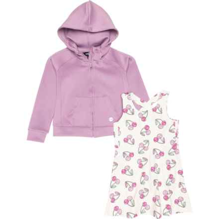Eddie Bauer Toddler Girls Dress and Hoodie Set - Sleeveless in Egret