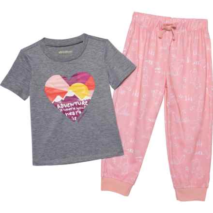 Eddie Bauer Toddler Girls Loose Fit Pajamas - Short Sleeve in Grey Heather
