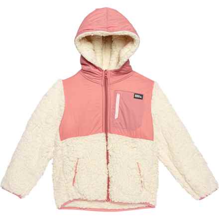 Eddie Bauer Toddler Girls Quest Plush Hooded Jacket in Pink