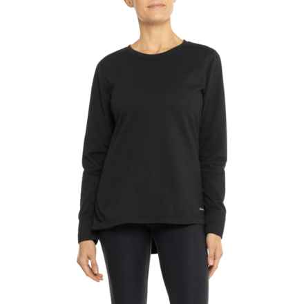 Eddie Bauer Trek Fleece Base Layer Top - UPF 50, Long Sleeve in Black