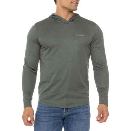 Eddie Bauer Tremont Thermal Hooded Shirt - Long Sleeve in Heather Agave Green