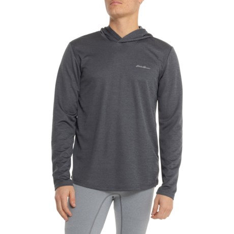 Eddie Bauer Tremont Thermal Hooded Shirt - Long Sleeve in Heather Charcoal