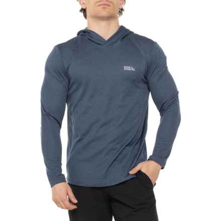 Eddie Bauer Tremont Thermal Hooded Shirt - Long Sleeve in Heather Vintage Indigo