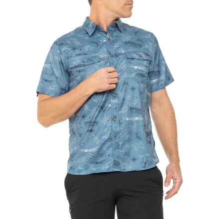 Eddie Bauer Vista Fishing Island Life Shirt - Short Sleeve in Bluestone