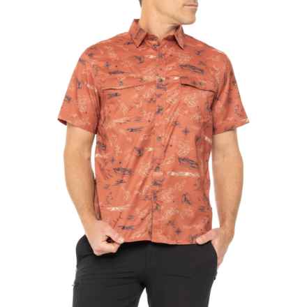 Eddie Bauer Vista Fishing Island Life Shirt - Short Sleeve in Bruschetta