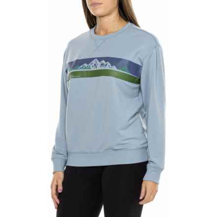 Eddie Bauer Walking Friends Sweatshirt in Dusty Blue