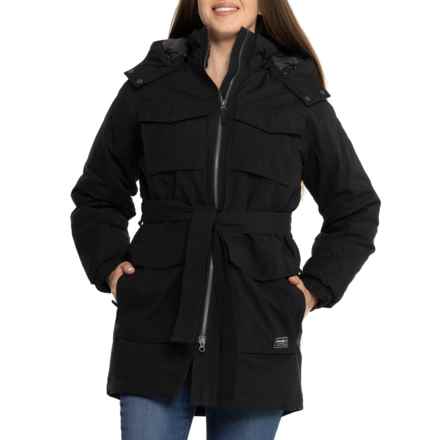 Eddie Bauer Willamette Belted Down Parka - 650 Fill Power in Black