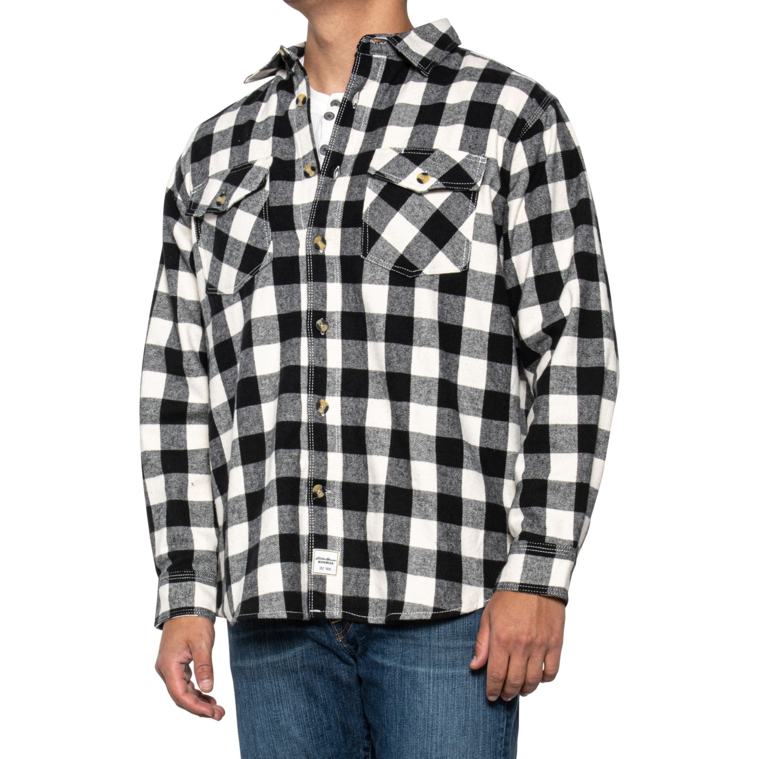 Eddie Bauer Workwear Flannel Button-Up Shirt (For Men) - Save 41%