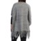 9856C_2 Eight Eight Eight Fringed Poncho Sweater (For Women)