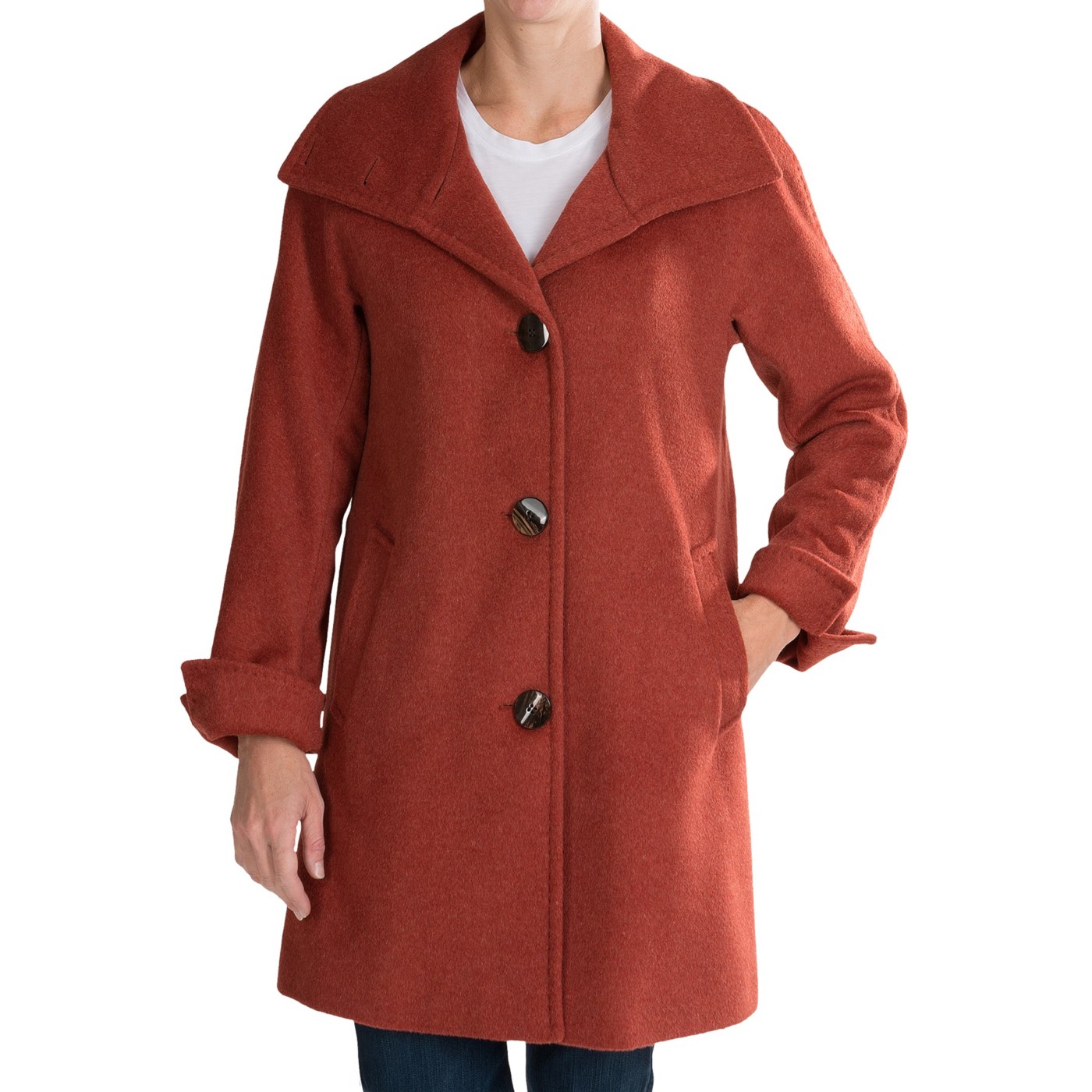 Ellen Tracy A Line Wool Coat (For Women) 7888Y 80