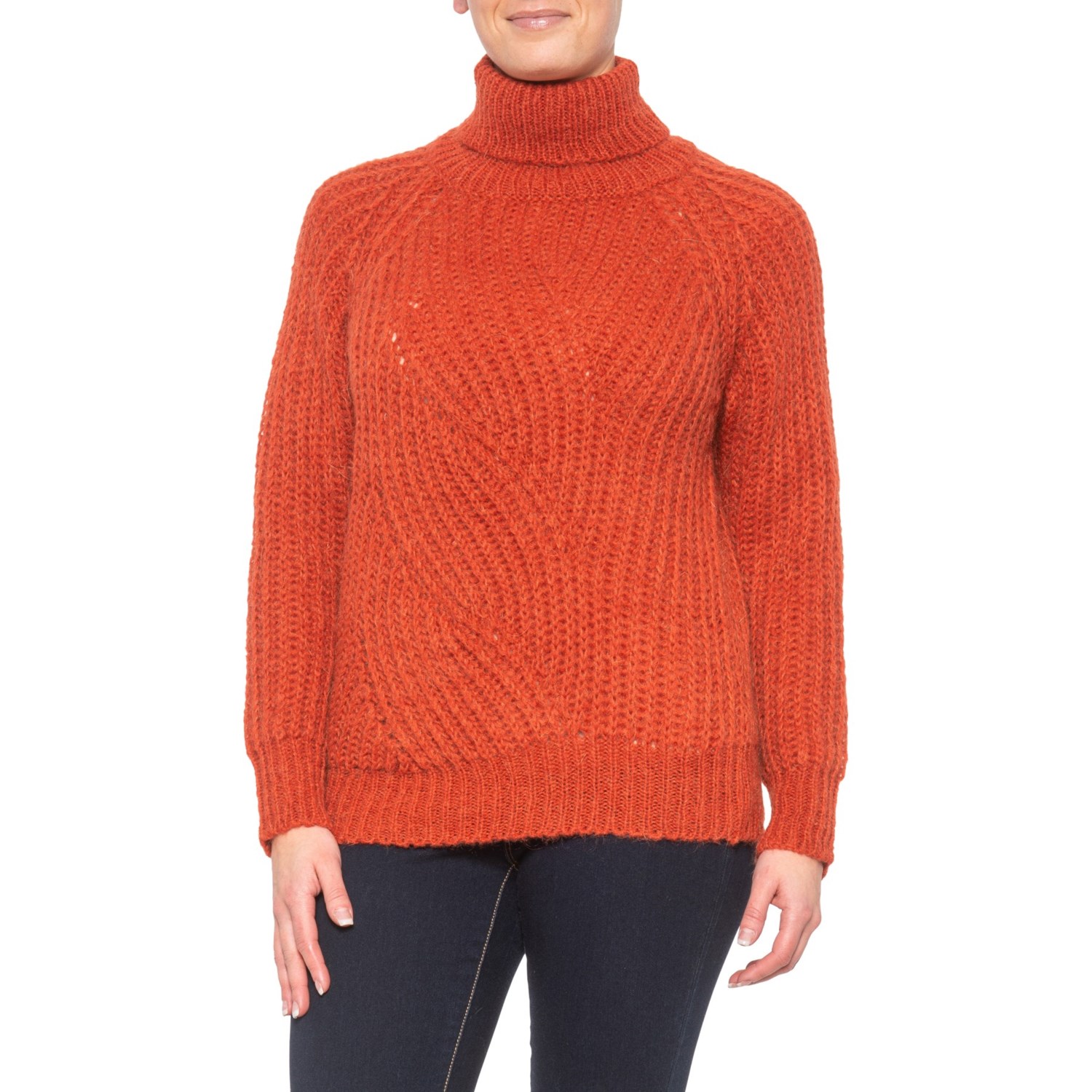 Elsamanda Made in Italy Chunky Stitch Funnel Sweater (For Women) - Save 76%