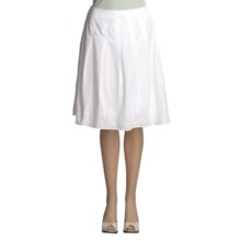 Embroidered Cotton Skirt (For Women) in White - 2nds