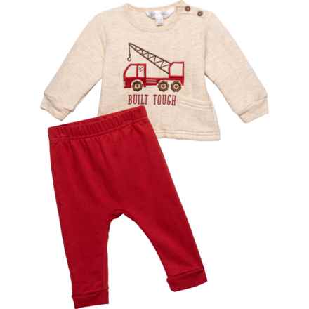 Emily & Oliver Infant Boys Built Tough Quilted Shirt and Joggers Set - Long Sleeve in Tough