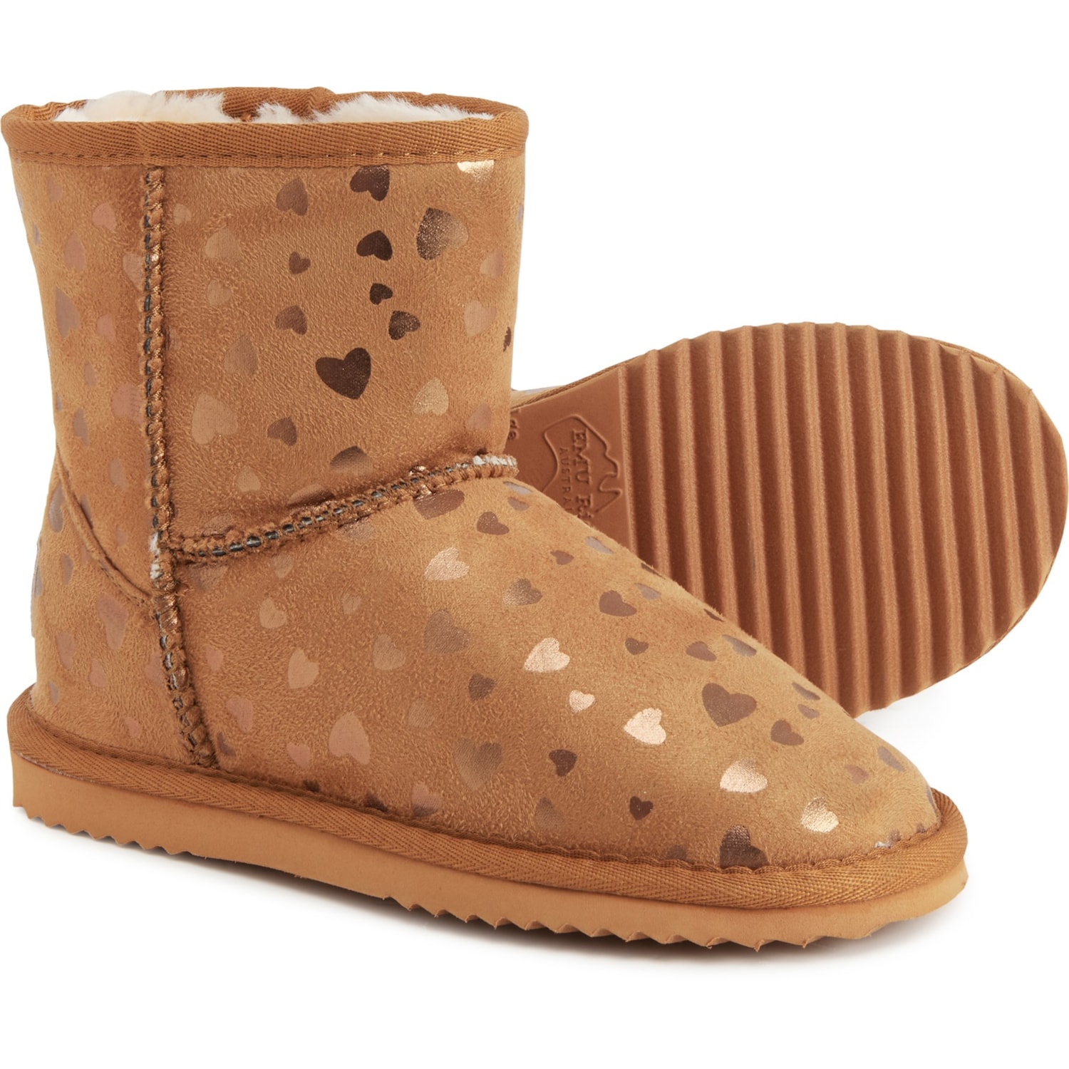 Emu Ridge Kirby Mini Print Boots | Chestnut | Size 3C