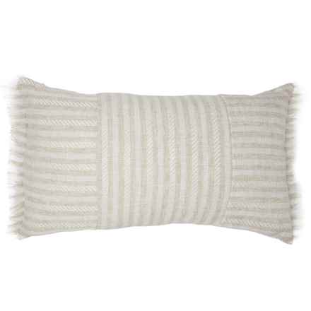 Enchante Striped Throw Pillow - 14x24” in Linen