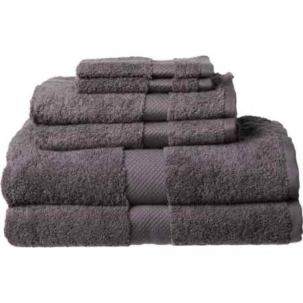 Enchante Turkish Cotton Bath Towel Set - 575 gsm, 6-Piece, Anthracite in Anthacite