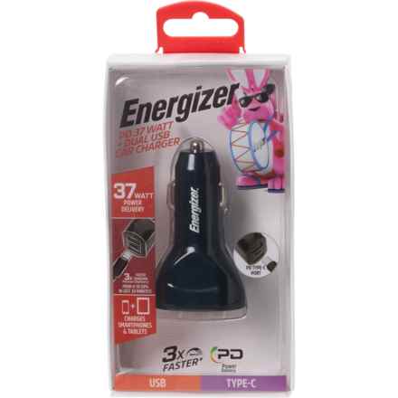 Energizer Dual USB Car Charger in Black