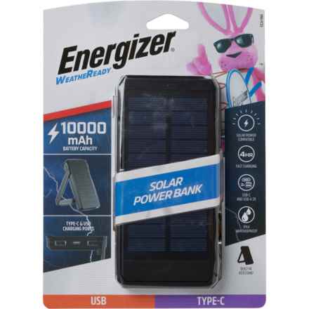 Energizer WeatheReady Wireless Solar Power Bank - 10000 mAh in Black