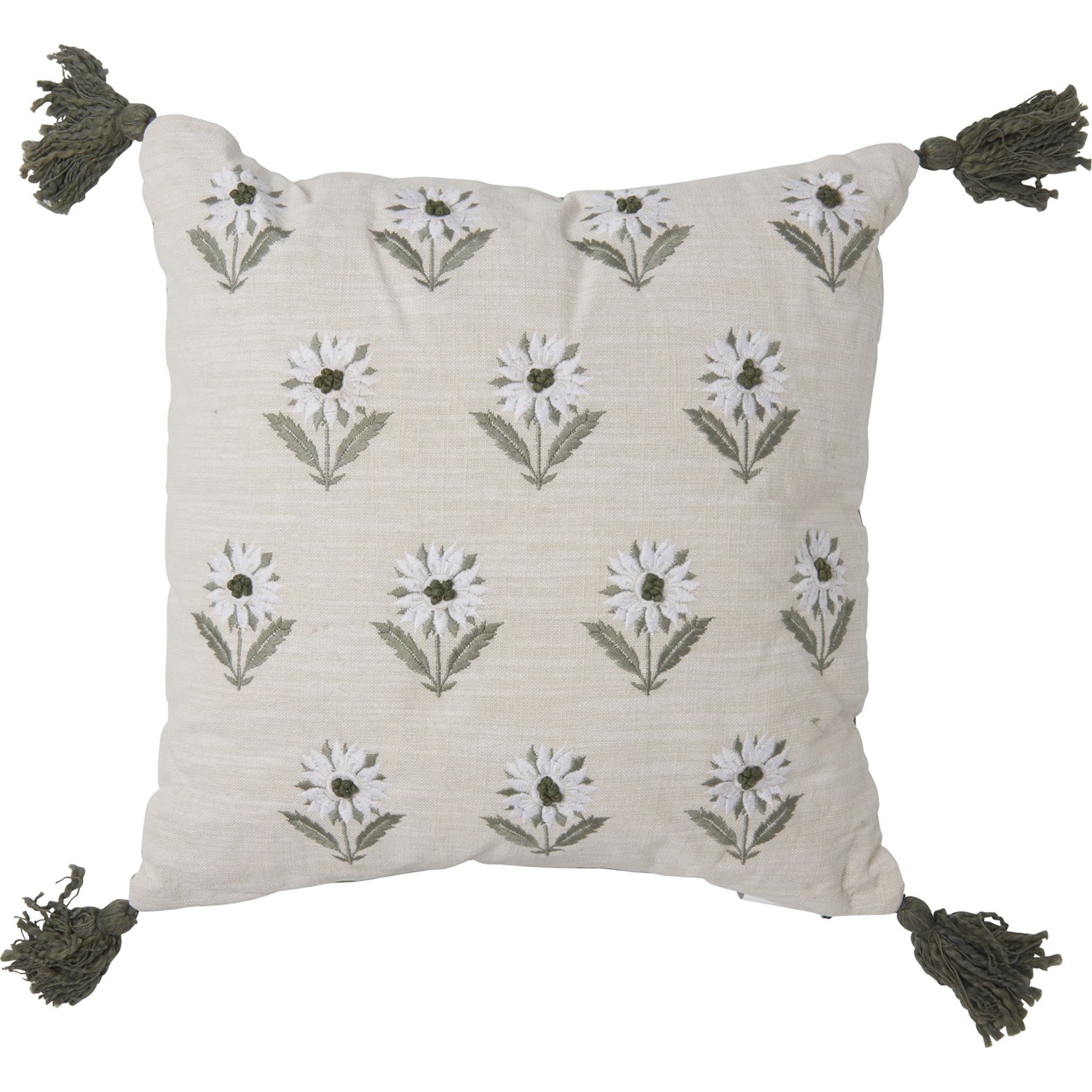 Enliven Embroidered Sunflowers Throw Pillow 20x20” Save 50