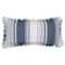 606RR_2 EnVogue Coley Multi Stripe Navy Throw Pillow - 14x28”, Feather Fill
