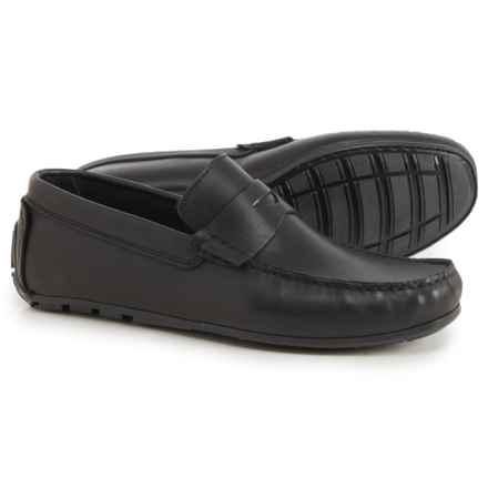 ENZO TESOTI Made in Spain Driver Moccasin Penny Loafers - Nappa Leather (For Men) in Black