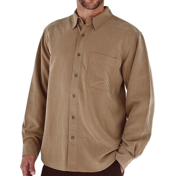 Royal Robbins Desert Pucker UPF Shirt   Sand Washed  Long Sleeve (For Men)   BURNT ORANGE (XL )