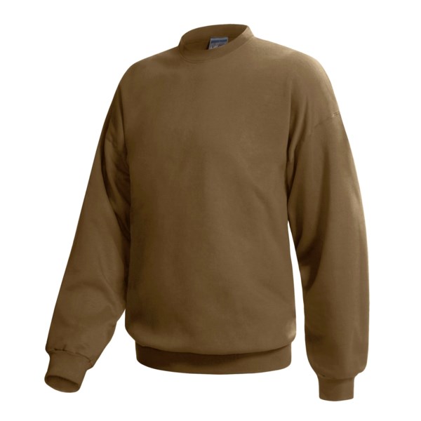 Hanes Pill Resistant Fleece Sweatshirt   Cotton Rich 9 oz (For Men and Women)   LIGHT GREY HEATHER (S )
