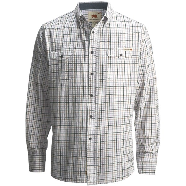Dakota Grizzly Randall Plaid Shirt   Cotton Chambray  Long Sleeve (For Men)   PEPPER (XL )