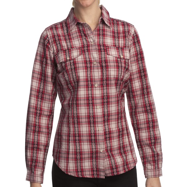 Woolrich Mercer Shirt   Cotton Dobby  Long Sleeve (For Women)   STONE (XL )