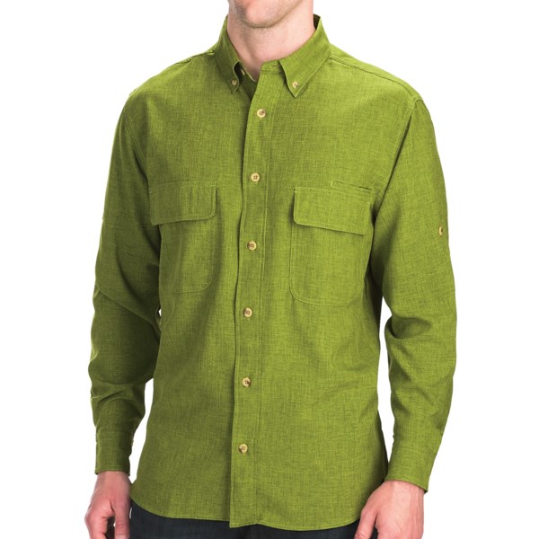 Woolrich Pleasant Springs Shirt   UPF 30+  Long Sleeve (For Men)   PESTO (2XL )