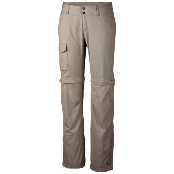 Columbia Sportswear Silver Ridge Convertible Pants   UPF 50  Full Leg (For Plus Size Women)   FOSSIL (16W )