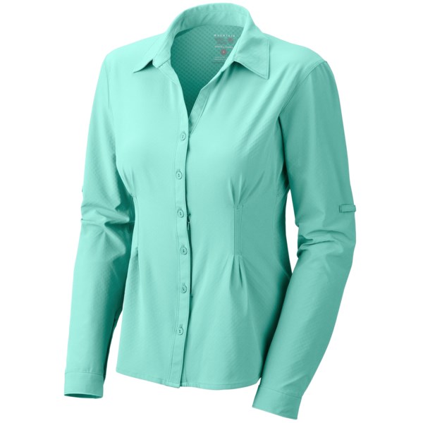 Mountain Hardwear Chiller Shirt   UPF 40  Long Roll Sleeve (For Women)   AQUARIUM (10 )