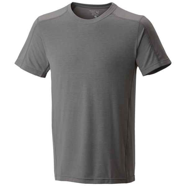 Mountain Hardwear Dryhiker T Shirt   UPF 25  Short Sleeve (For Men)   TITANIUM (L )
