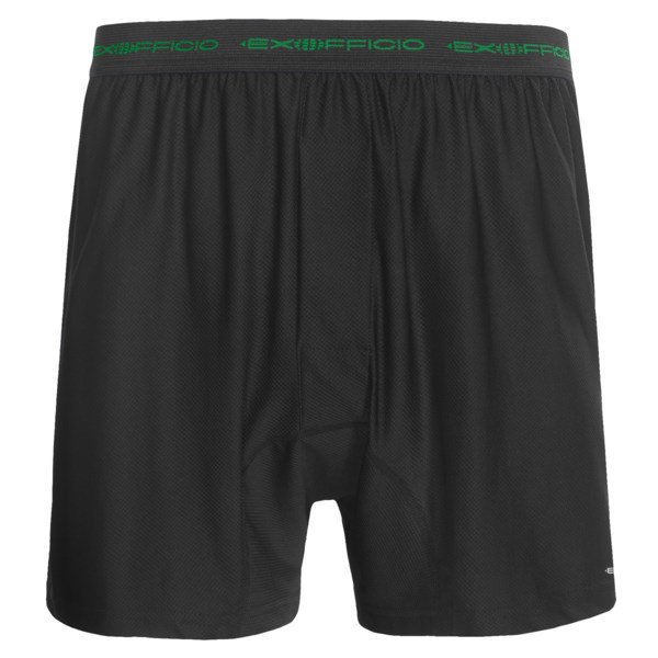 ExOfficio Give N Go Boxer Shorts   Underwear (For Men)   BLACK (L )