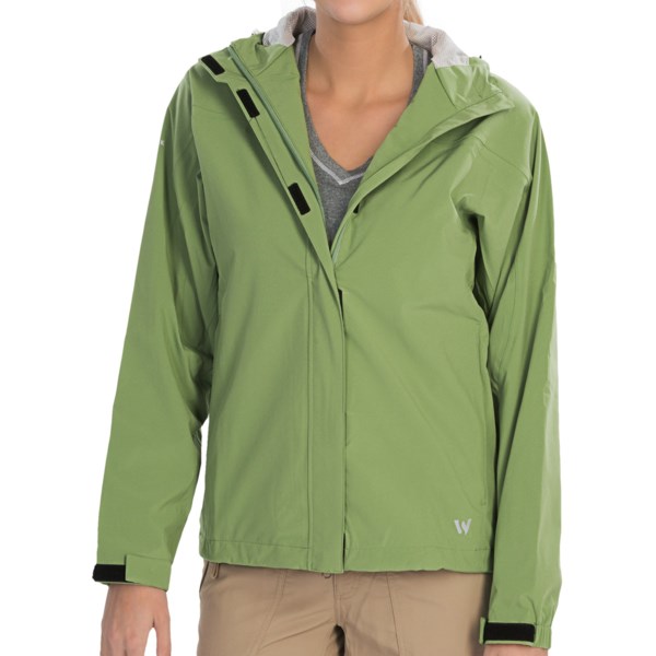 White Sierra Tempest Tek Jacket   Waterproof (For Women)   JADE GREEN (L )
