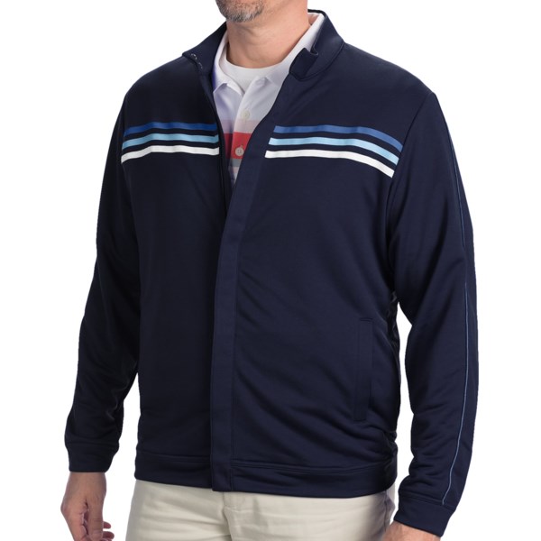 Adidas Golf ClimaLite(R) 3 Stripe Terry Jacket (For Men)   ULTRAMARINE/NAVY/CRISP/WHITE (L )
