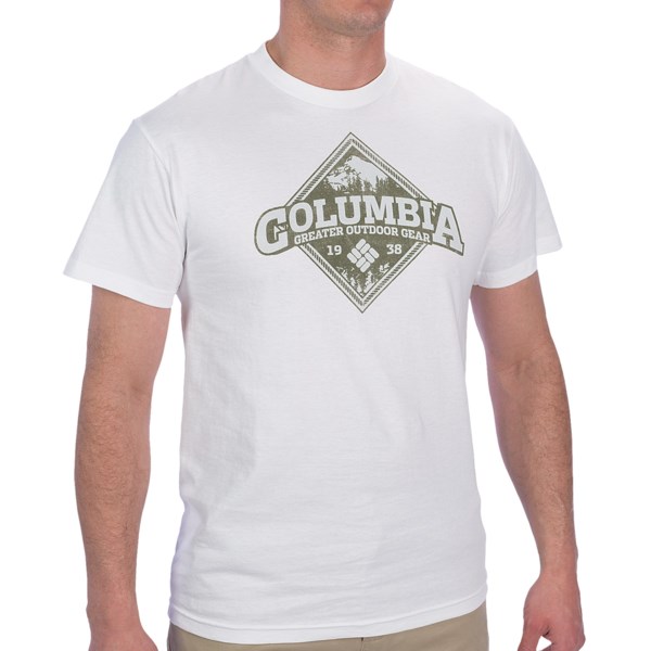 Columbia Sportswear Venture Loop T Shirt   UPF 15  Short Sleeve (For Men)   WHITE (L )