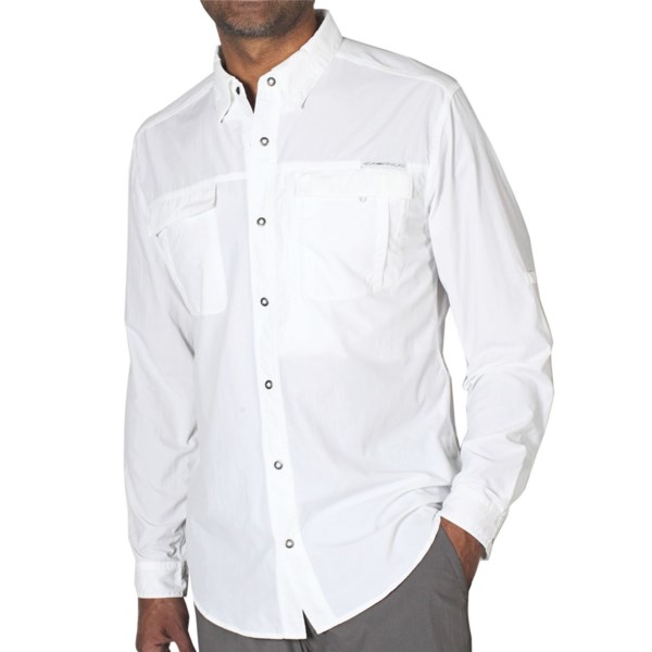ExOfficio BugsAway(R) Halo Shirt   UPF 30+  Long Sleeve (For Men)   WHITE (S )