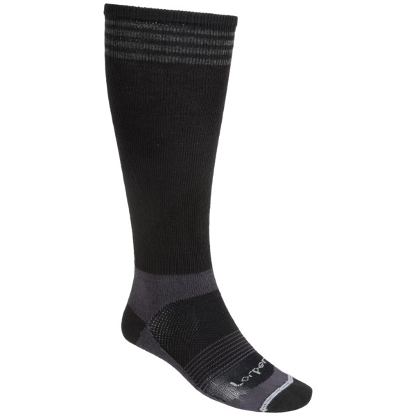 Lorpen Lightweight Ski Socks   2 Pack  Merino Wool (For Men)   CHARCOAL/RED (L )