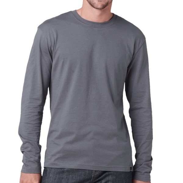 prAna Heritage T Shirt   Organic Cotton  Long Sleeve (For Men)   GRAVEL (L )