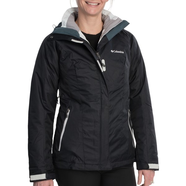 Columbia Sportswear Vertical Convert Interchange Jacket   3 in 1 (For Women)   BLACK (XL )