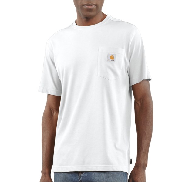 Carhartt Work Dry(R) T Shirt   Short Sleeve  (For Men)   WHITE (L )